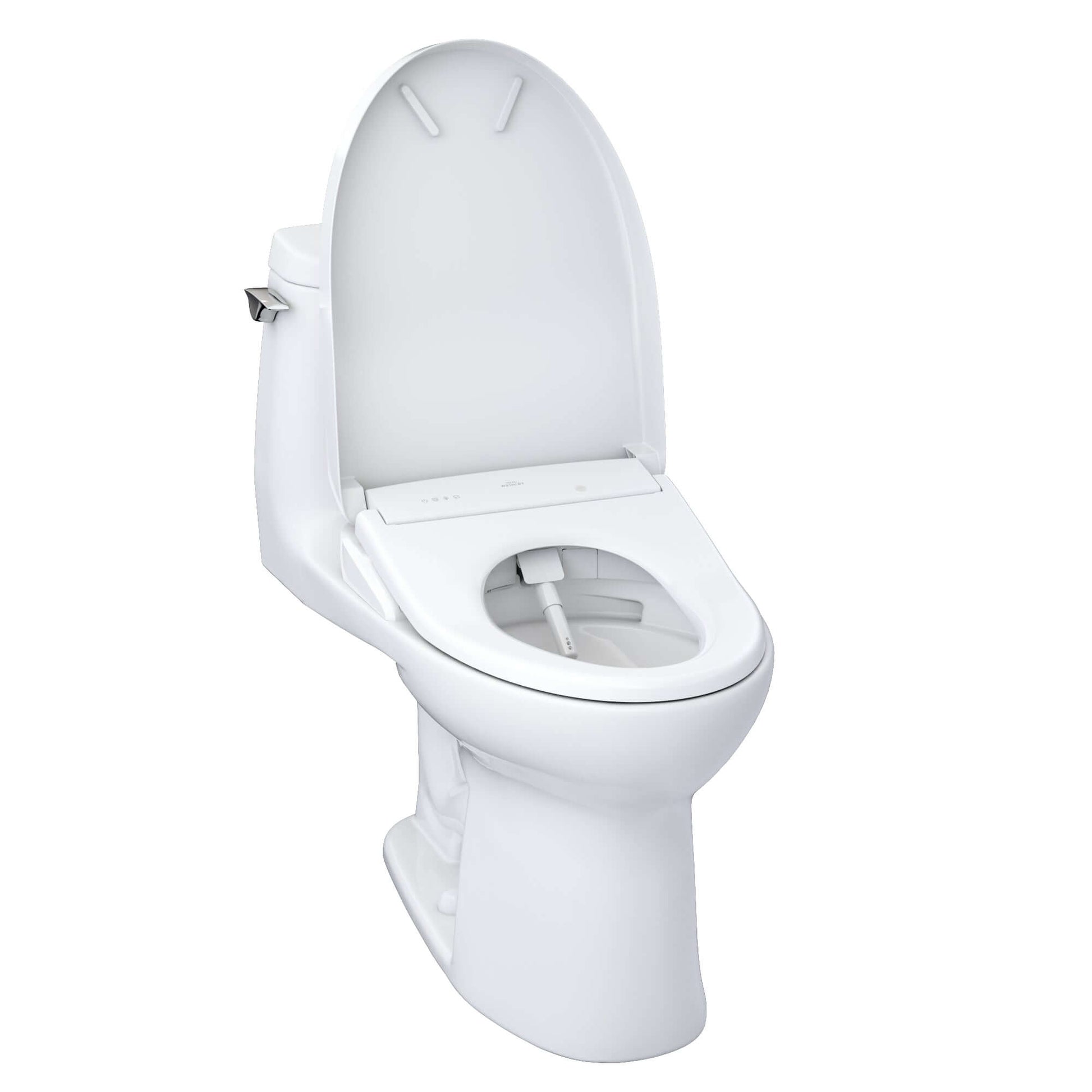 TOTO WASHLET+ UltraMax II 1G One-Piece Elongated 1.0 GPF Toilet and WASHLET+ S7 Contemporary Bidet Seat, Cotton White - MW6044726CUFG#01