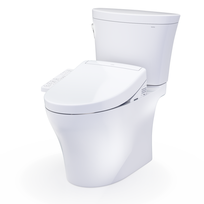 TOTO Aquia WASHLET+ S2 Two-Piece Dual Flush 1.28|0.9 GPF Universal Height Toilet with CEFIONTECT MW4483346CEMFGN#01