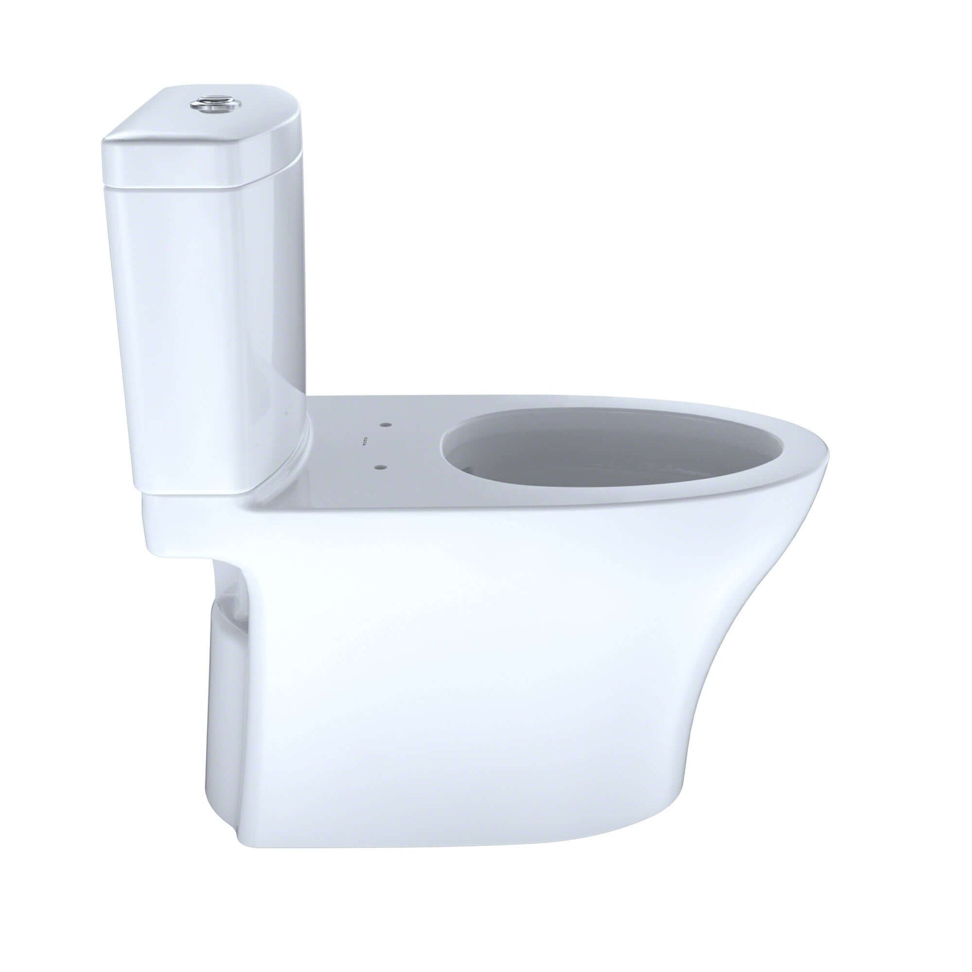 TOTO Aquia IV Two-Piece Elongated Dual Flush 1.28 and 0.9 GPF Toilet with CEFIONTECT, Cotton White - CST446CEMFGN#01