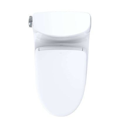 TOTO WASHLET+ Carlyle II One-Piece Elongated 1.28 GPF Toilet and WASHLET+ S7 Contemporary Bidet Seat, Cotton White - MW6144726CEFG#01