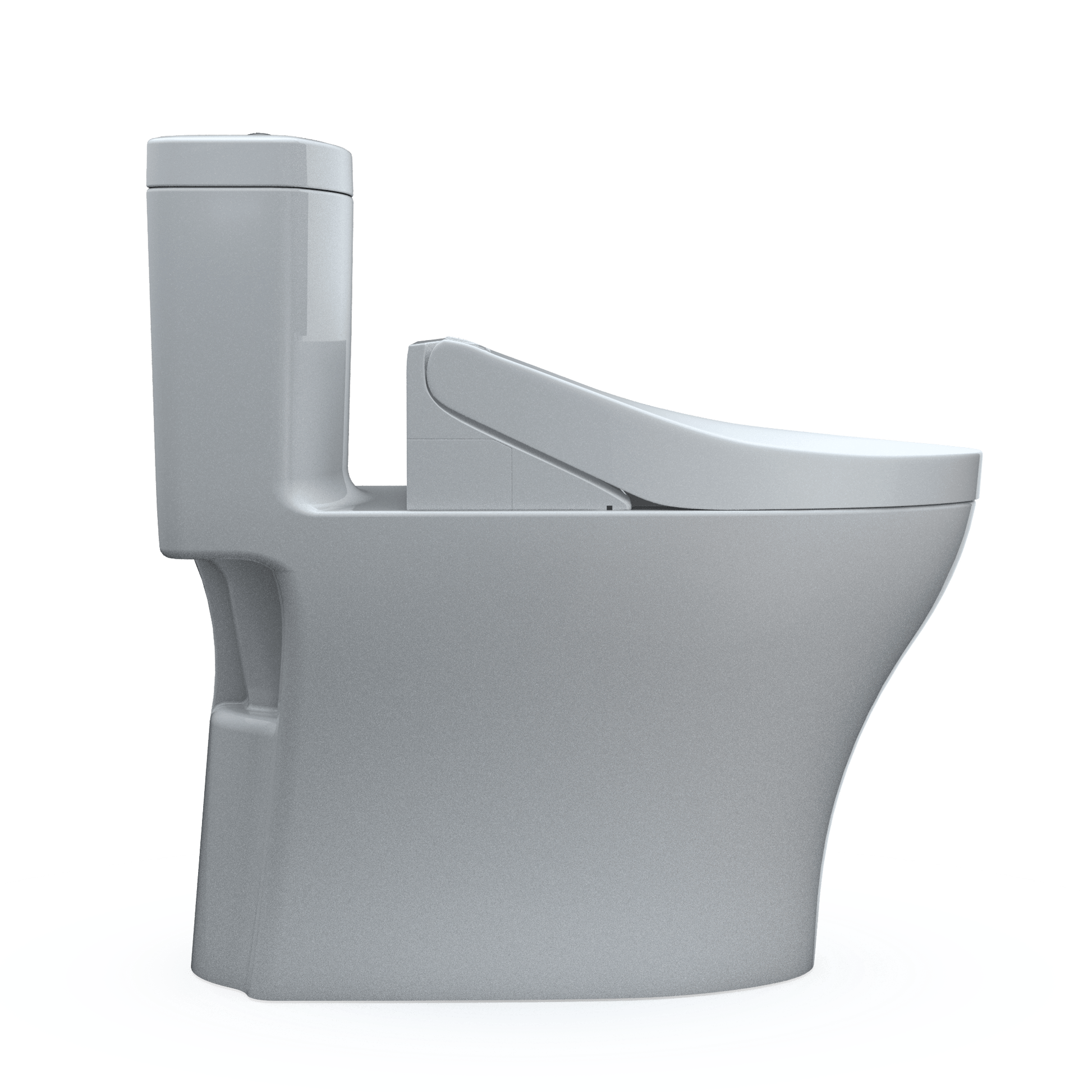 TOTO Aquia IV One-Piece Dual Flush 1.28 and 0.9 GPF Universal Height Toilet and C5 Bidet Seat MW6463084CEMFGN#01