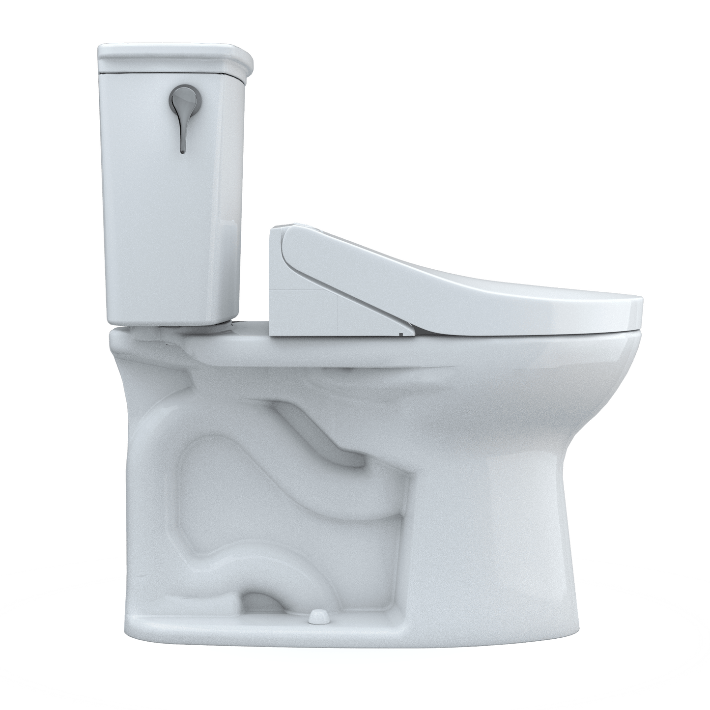 TOTO Drake Transitional Two-Piece 1.28 GPF Universal Height Toilet 10" Rough-In C5 Bidet Seat MW7863084CEFG.10#01