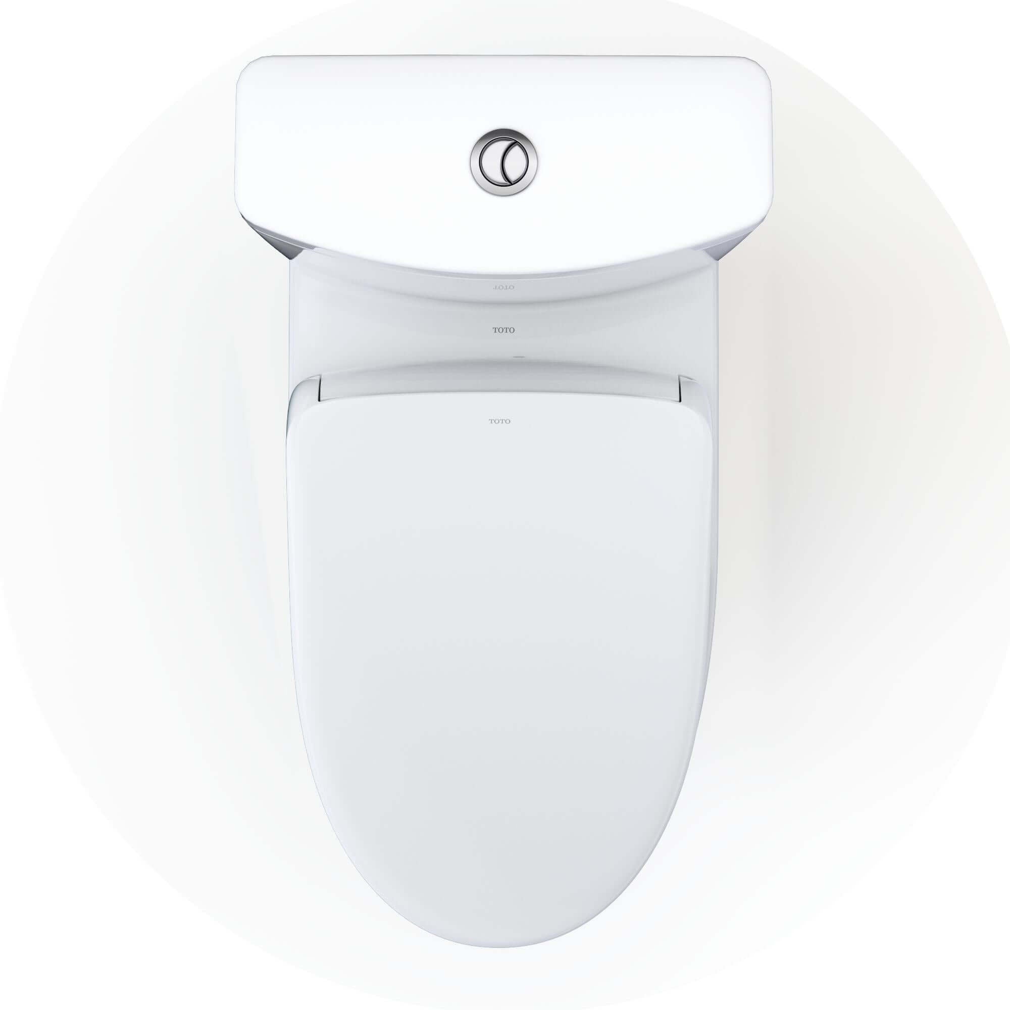 TOTO WASHLET+ Aquia IV Two-Piece Elongated Dual Flush 1.28 and 0.9 GPF Toilet and Contemporary WASHLET S7 Contemporary Bidet Seat, Cotton White - MW4464726CEMGN#01