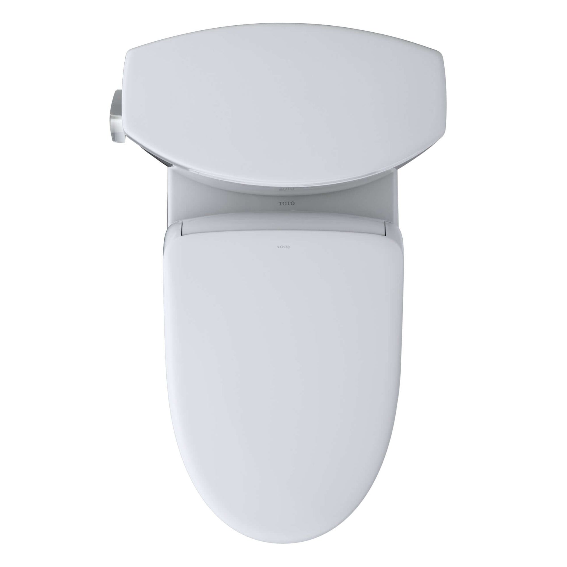 TOTO WASHLET+ Drake II 1G Two-Piece Elongated 1.0 GPF Toilet and WASHLET+ S7 Contemporary Bidet Seat, Cotton White - MW4544726CUFG#01