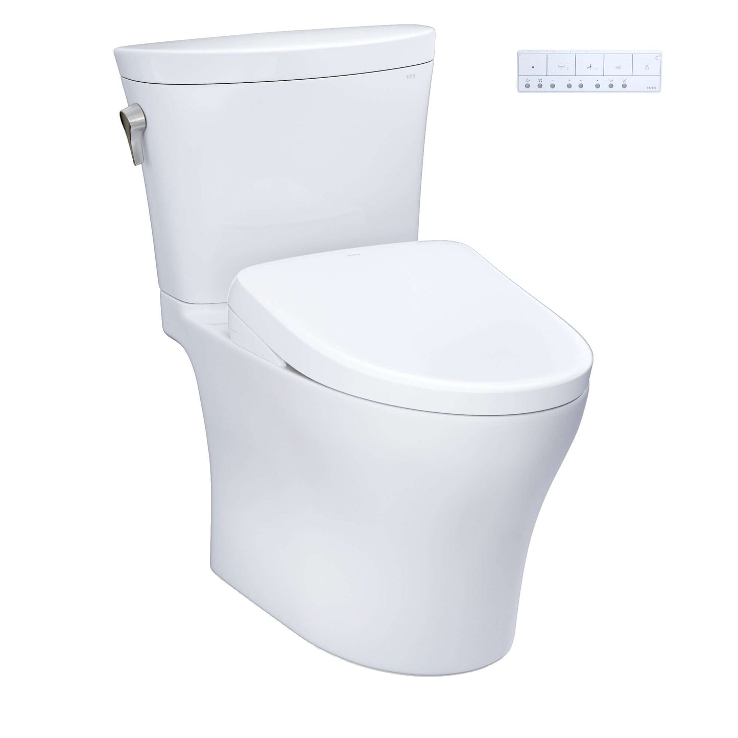 TOTO WASHLET+ Aquia IV ARC Two-Piece Dual Flush 1.28 and 0.9 GPF Toilet with S7 Contemporary Bidet Seat - MW4484726CEMFGN#01