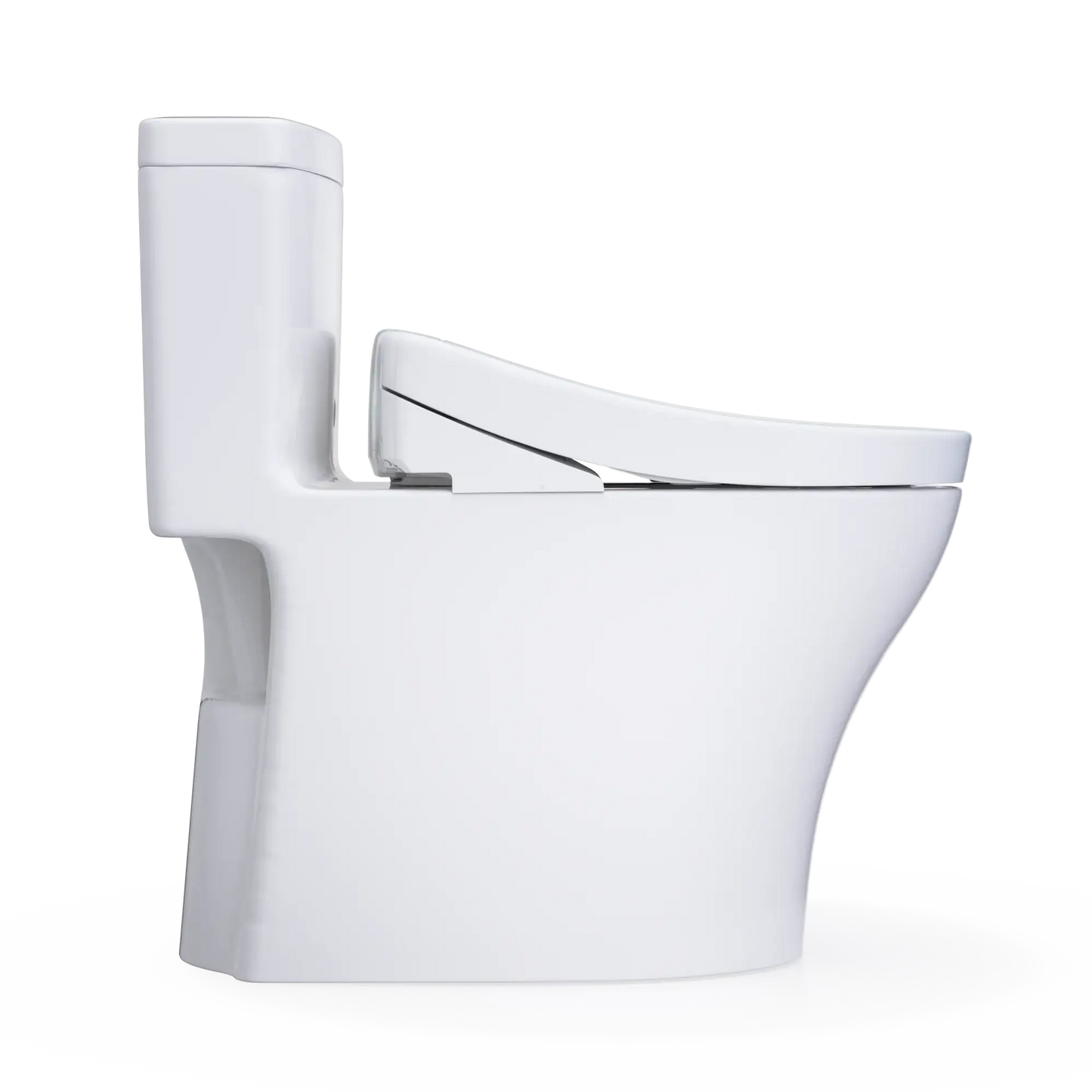 TOTO Aquia IV One-Piece Dual Flush 1.28 and 0.9 GPF Universal Height Toilet and S5 Bidet Seat MW6463446CEMFGN#01