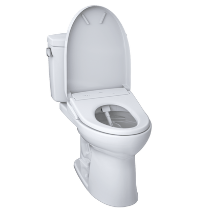 TOTO WASHLET+ Drake II Two-Piece Elongated 1.28 GPF Toilet and WASHLET+ S7 Contemporary Bidet Seat, Cotton White - MW4544726CEFG#01