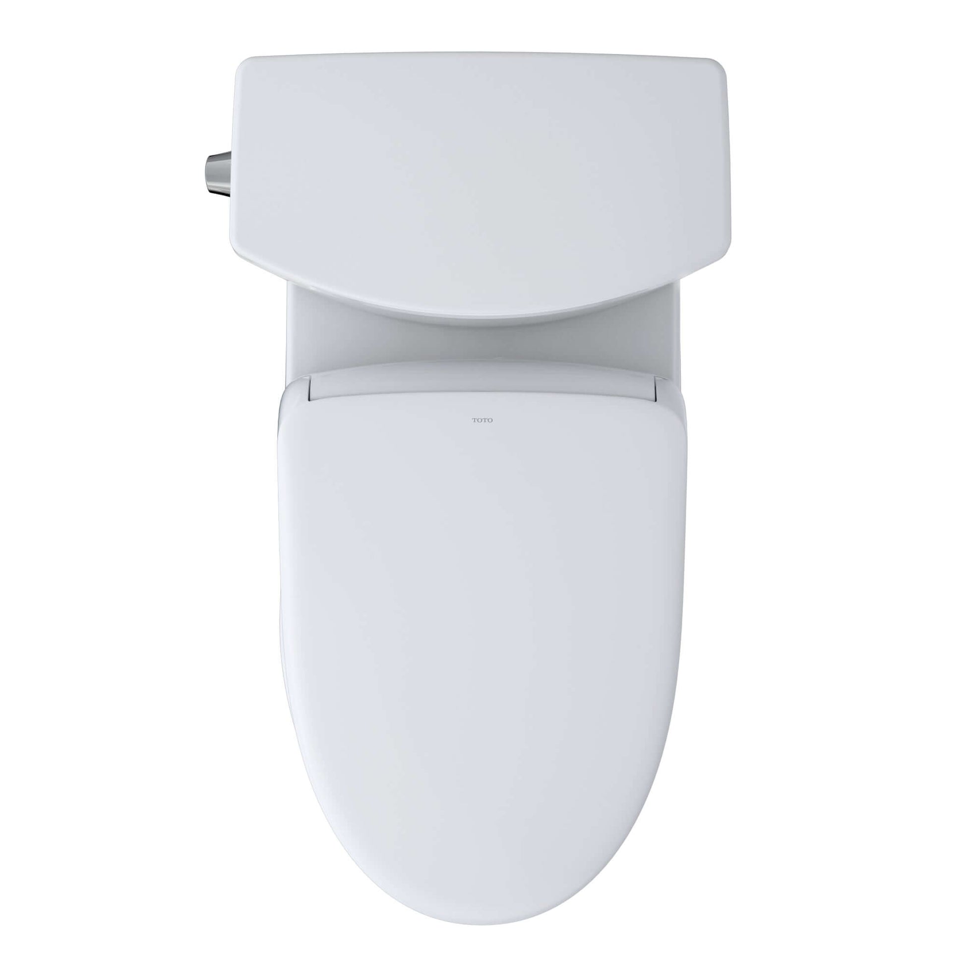 TOTO WASHLET+ Vespin II 1G Two-Piece Elongated 1.0 GPF Toilet and WASHLET+ S7 Contemporary Bidet Seat, Cotton White - MW4744726CUFG#01