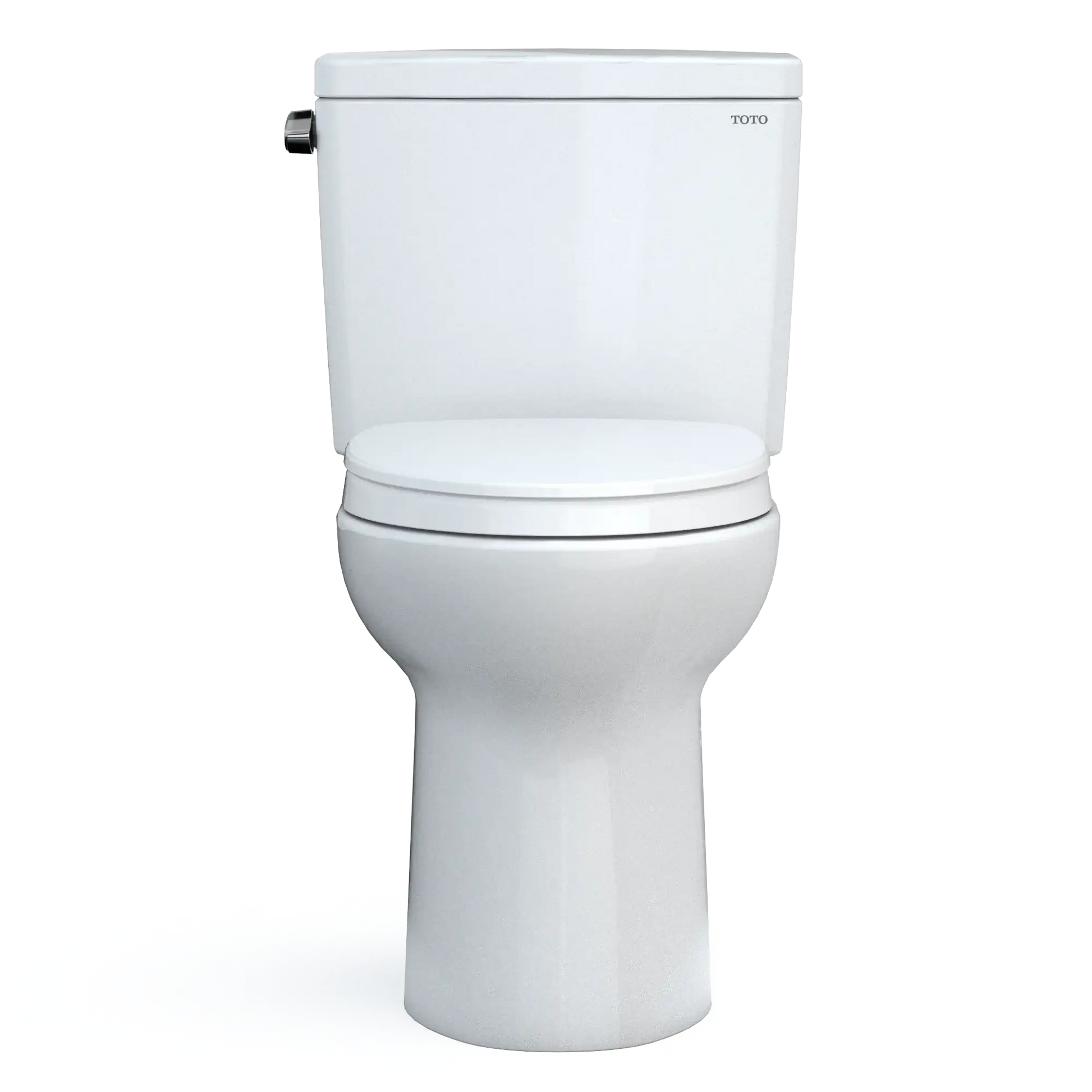 TOTO Drake Two-Piece Elongated 1.6 GPF Universal Height TORNADO FLUSH Toilet with CEFIONTECT and SoftClose Seat, WASHLET+ Ready, Cotton White MS776124CSFG