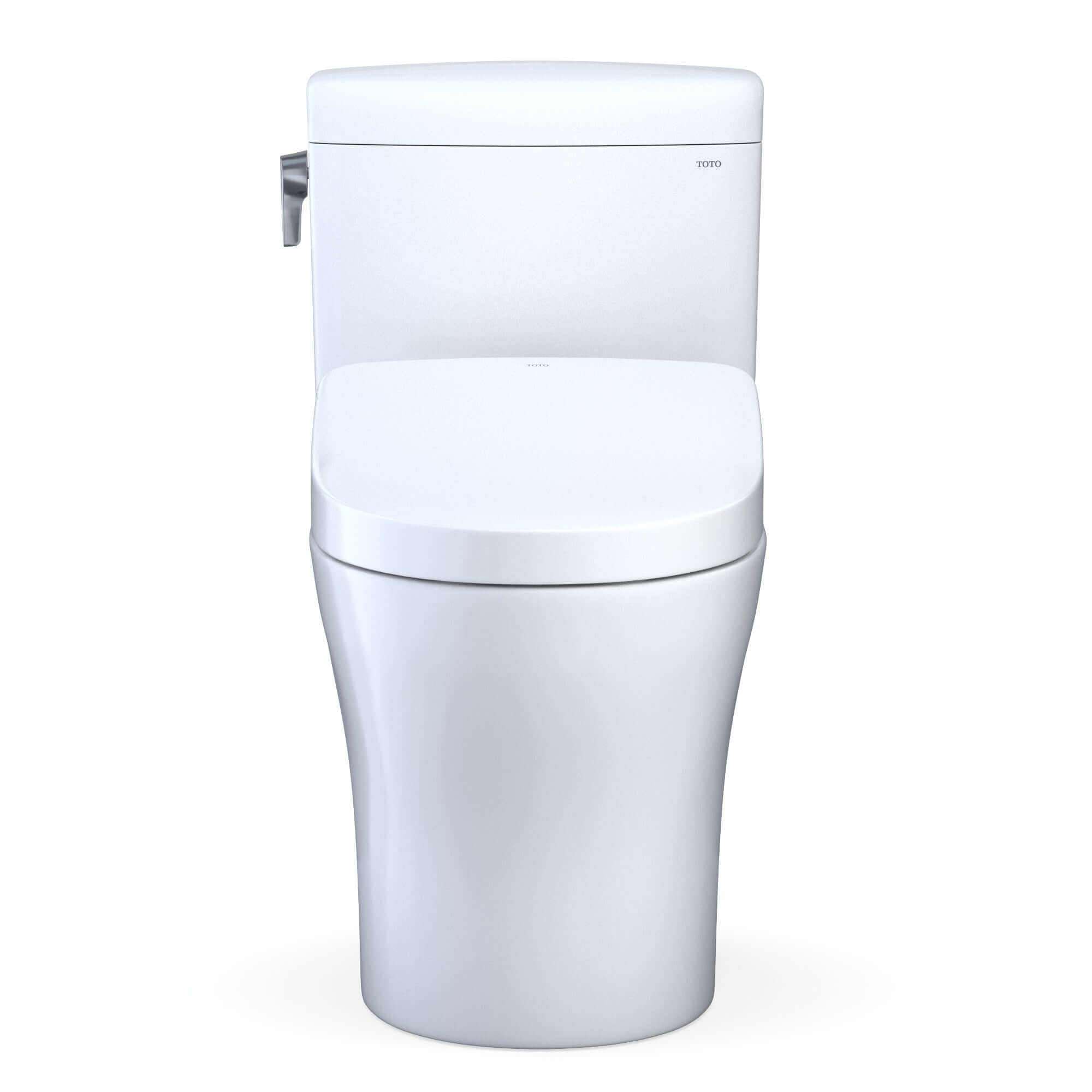 TOTO WASHLET+ Aquia IV Cube Two-Piece Dual Flush 1.28 and 0.9 GPF Toilet with S550e Bidet Seat - MW4363056CEMFGN#01
