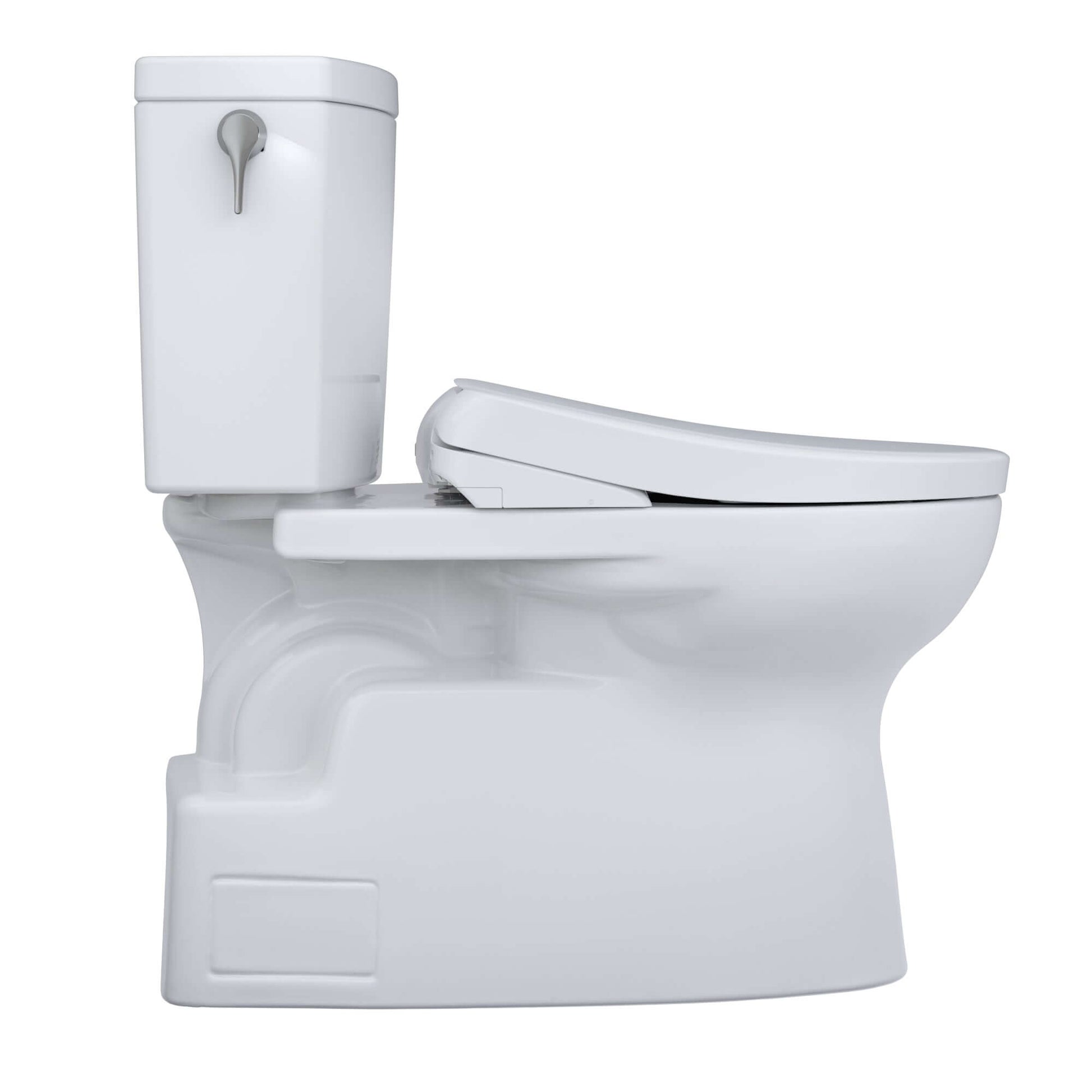 TOTO WASHLET+ Vespin II 1G Two-Piece Elongated 1.0 GPF Toilet and WASHLET+ S7 Contemporary Bidet Seat, Cotton White - MW4744726CUFG#01