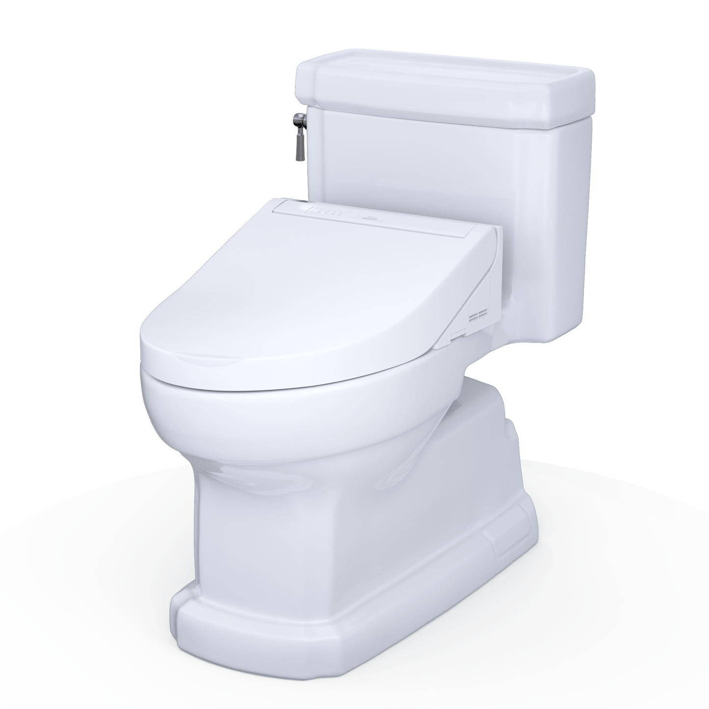 TOTO Eco Guinevere 1.28 GPF One-Piece Universal Height Toilet with C5 Bidet Seat MW9743084CEFG#01