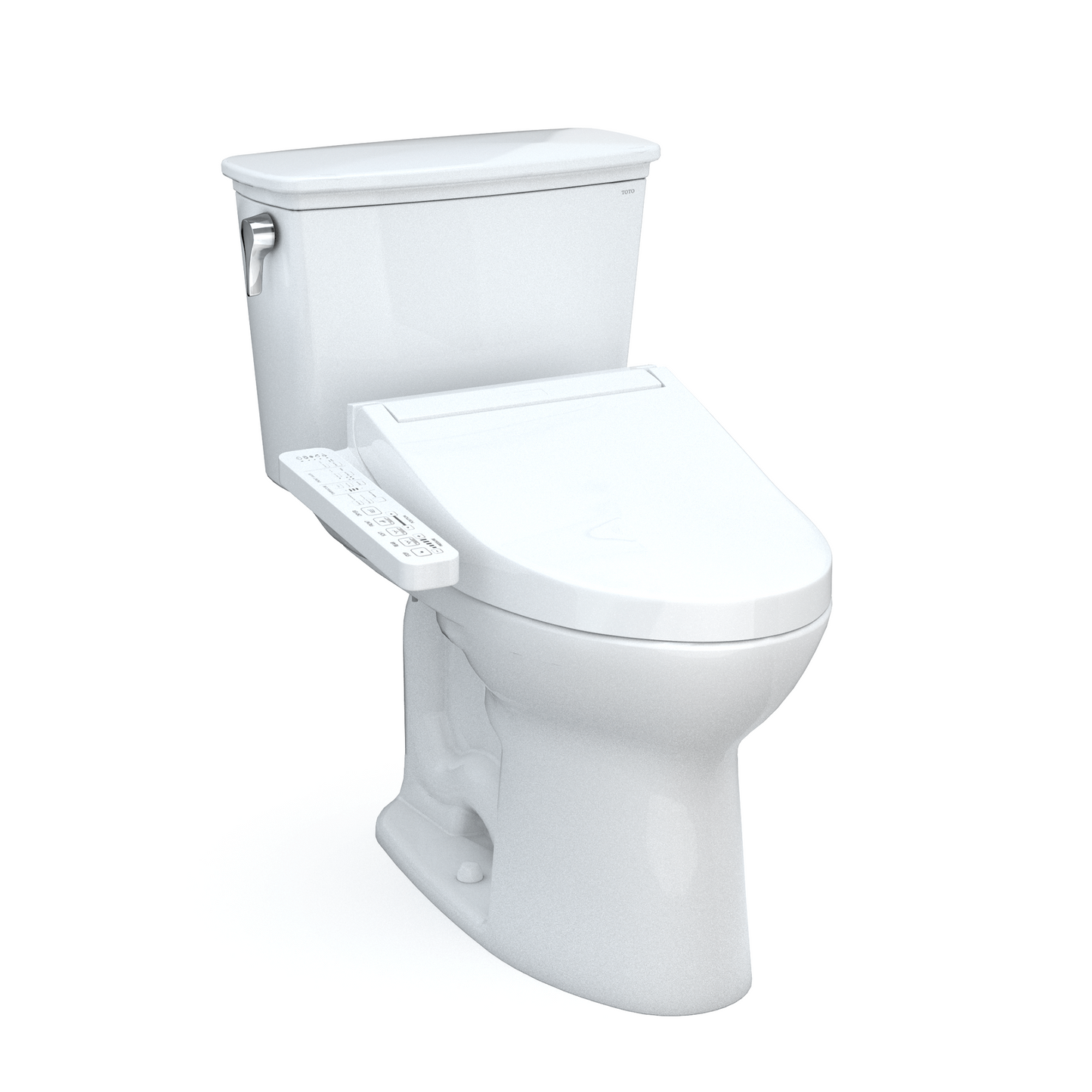 TOTO Drake Transitional Two-Piece 1.28 GPF Universal Height Toilet with C2 Bidet Seat MW7863074CEFG.10#01