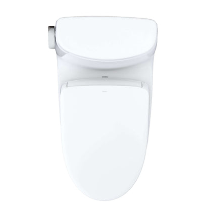 TOTO WASHLET+ UltraMax II 1G One-Piece Elongated 1.0 GPF Toilet and WASHLET+ S7 Contemporary Bidet Seat, Cotton White - MW6044726CUFG#01