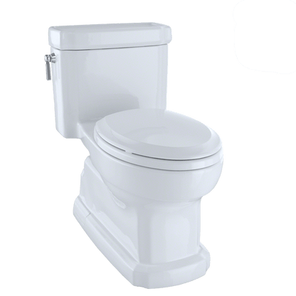 TOTO Eco Guinevere Elongated 1.28 GPF Universal Height Skirted Toilet CEFIONTECT SoftClose Seat Cotton White MS974224CEFG#01