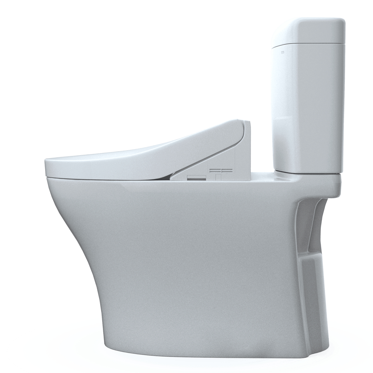 TOTO WASHLET+ Aquia IV Cube Universal Height Two-Piece Dual Flush 1.28 and 0.9 GPF Toilet with C5 Bidet Seat - MW4363084CEMFGN#01