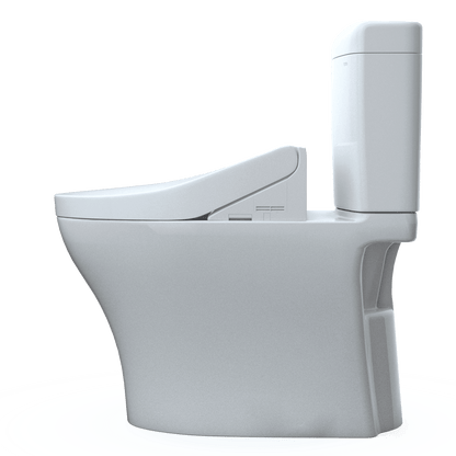 TOTO WASHLET+ Aquia IV Cube Universal Height Two-Piece Dual Flush 1.28 and 0.9 GPF Toilet with C5 Bidet Seat - MW4363084CEMFGN#01