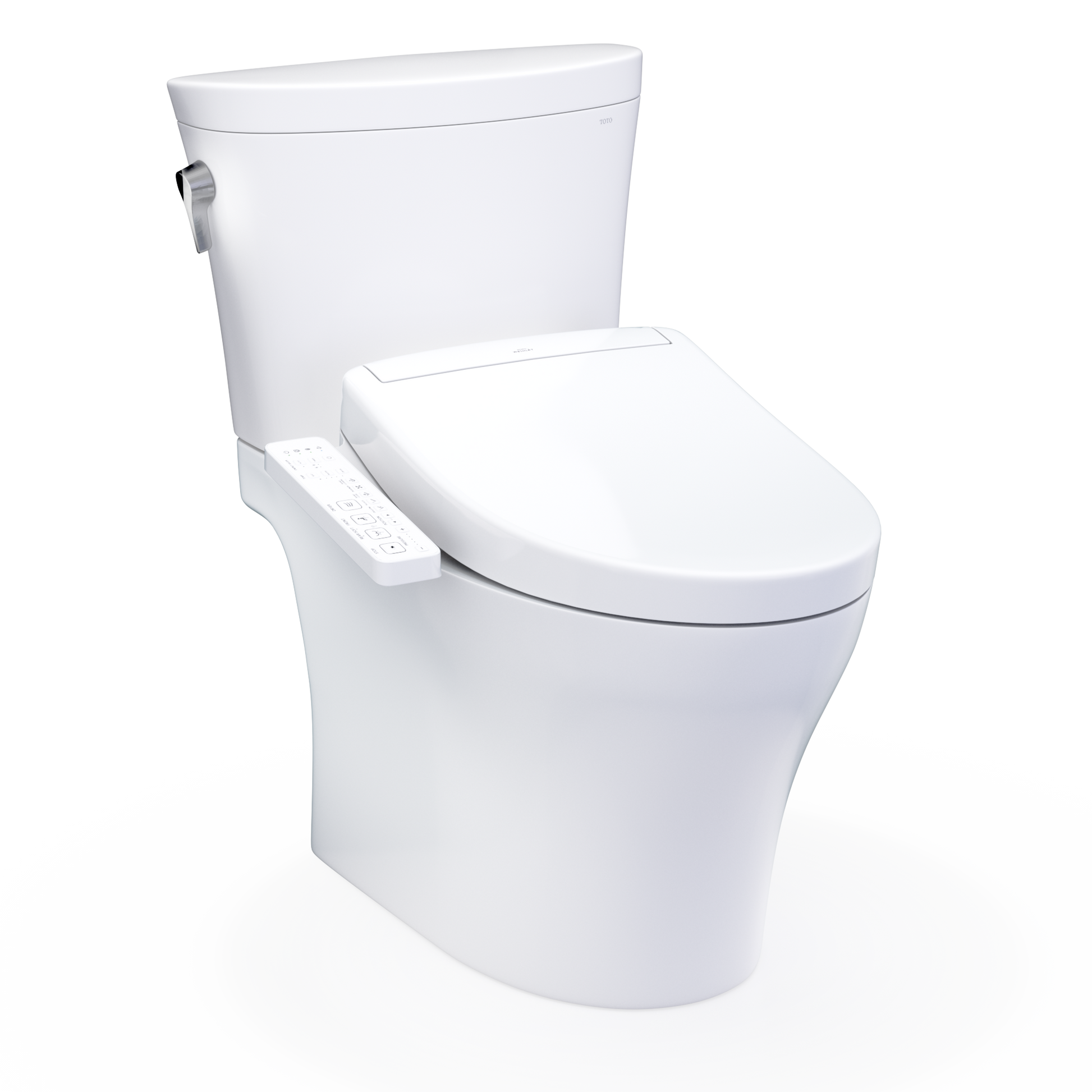 TOTO Aquia WASHLET+ S2 Two-Piece Dual Flush 1.28|0.9 GPF Universal Height Toilet with CEFIONTECT MW4483346CEMFGN#01