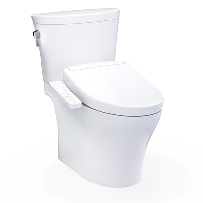 TOTO Aquia WASHLET+ S2 Two-Piece Dual Flush 1.28|0.9 GPF Universal Height Toilet with CEFIONTECT MW4483346CEMFGN#01