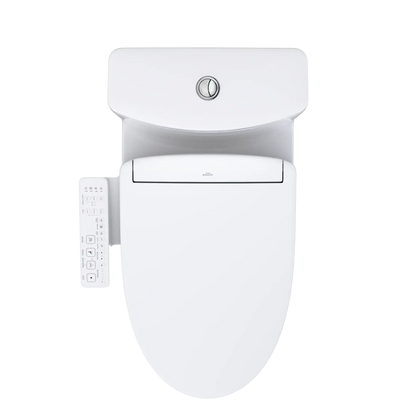 TOTO Aquia IV Two-Piece Dual Flush 1.28 and 0.9 GPF Universal Height Toilet with S2 Bidet Toilet Seat MW6463346CEMFGN#01