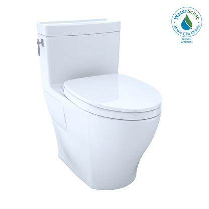 TOTO Aimes WASHLET+ One-Piece Elongated 1.28 GPF Universal Height Skirted Toilet MS626124CEFG#12