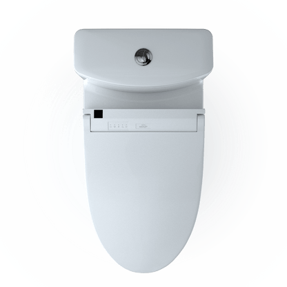 TOTO Aquia IV One-Piece Dual Flush 1.28 and 0.9 GPF Universal Height Toilet and C5 Bidet Seat MW6463084CEMFGN#01