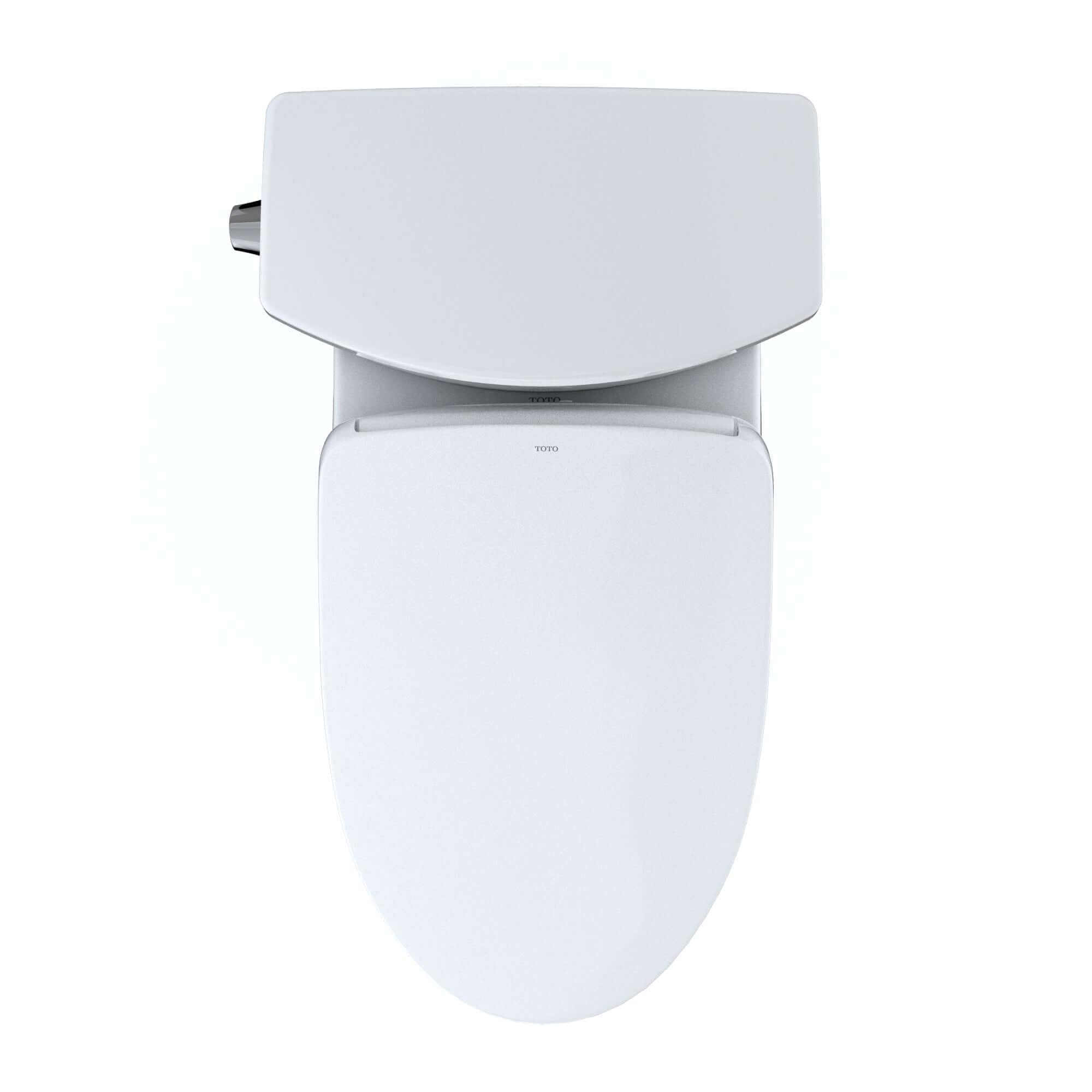 TOTO WASHLET+ Vespin II 1G Two-Piece Elongated 1.0 GPF Toilet and WASHLET+ S500e Contemporary Bidet Seat, Cotton White - MW4743046CUFG(A)#01