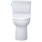  TOTO Drake WASHLET+ Two-Piece Elongated 1.28 GPF Toilet with S7 Contemporary Bidet Seat, Cotton White - MW7764726CEFG#01