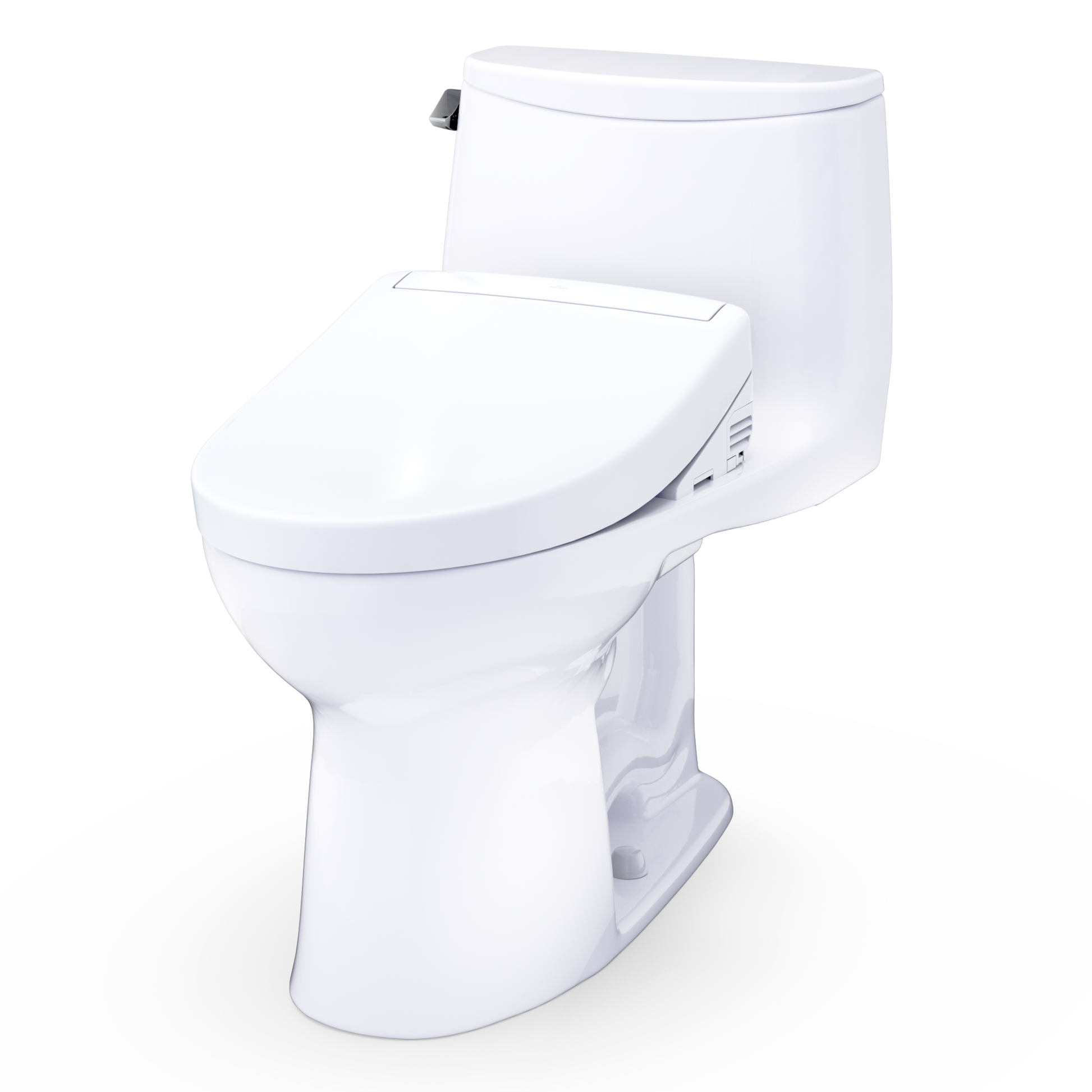 TOTO Ultramax WASHLET+ S5 One-Piece Elongated 1.28 GPF Universal Height Toilet with CEFIONTECT MW6083446CEFG#01