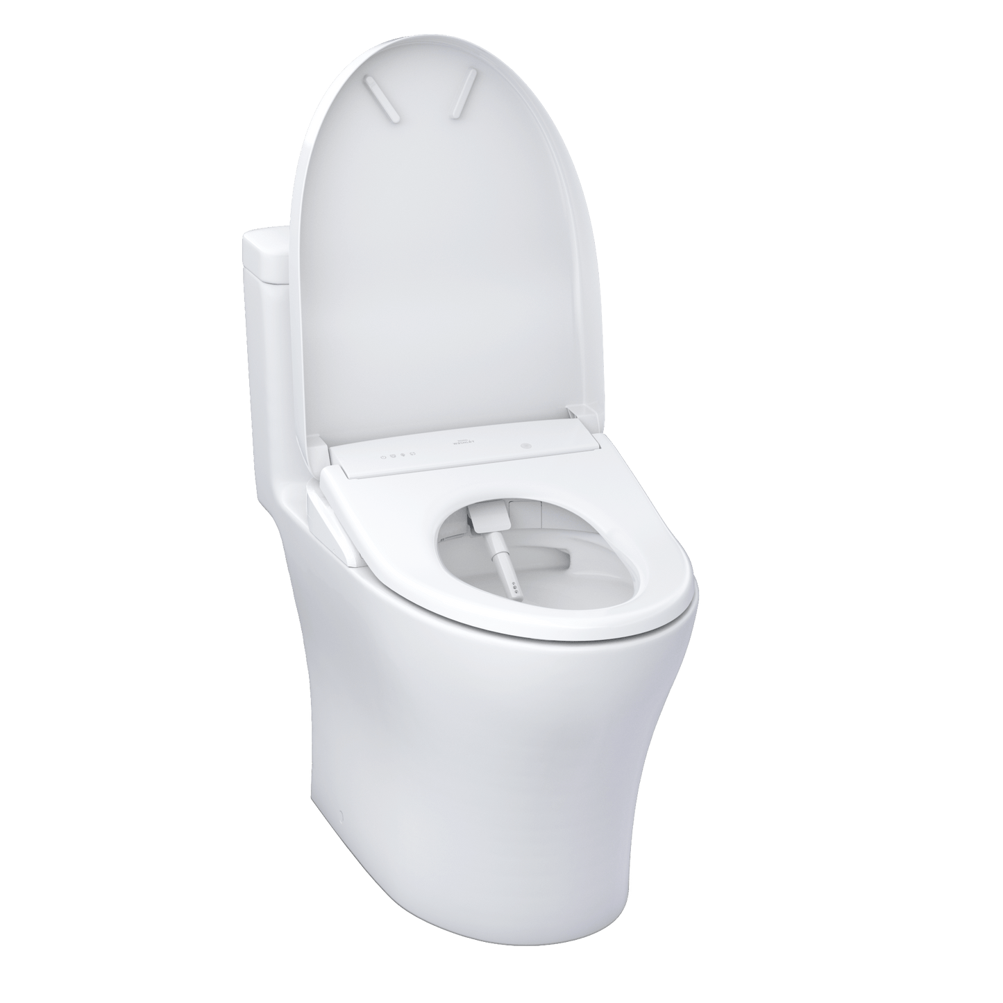 TOTO Aquia IV One-Piece Dual Flush 1.28 and 0.9 GPF Universal Height Toilet with S7 Bidet Seat MW6464726CEMFGNA#01