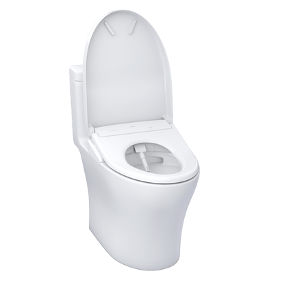 TOTO Aquia IV One-Piece Dual Flush 1.28 and 0.9 GPF Universal Height Toilet with S7 Bidet Seat MW6464726CEMFGNA#01