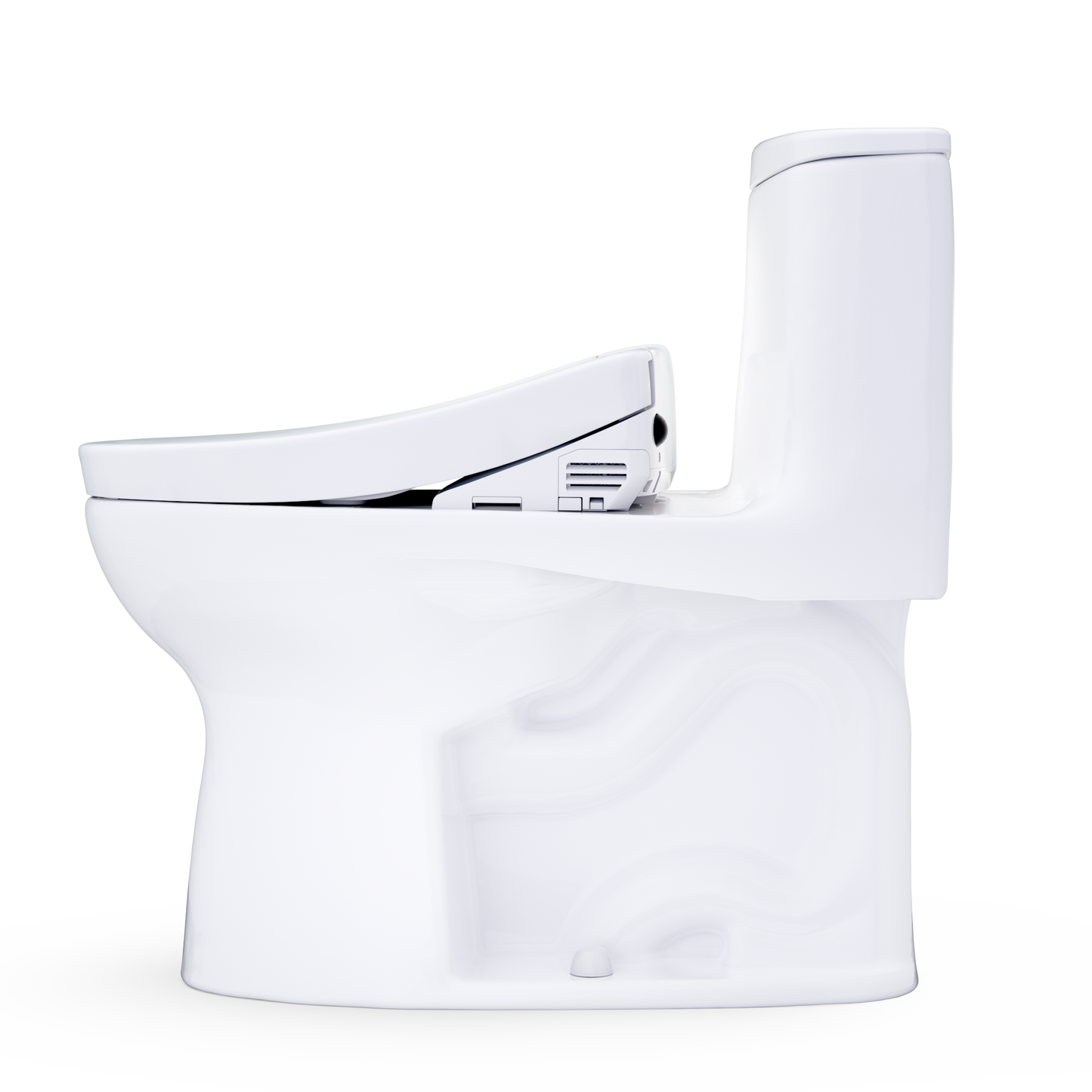 TOTO Ultramax WASHLET+ S5 One-Piece Elongated 1.28 GPF Universal Height Toilet with CEFIONTECT MW6083446CEFG#01