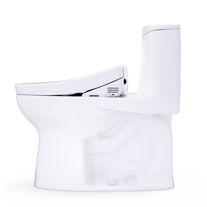 TOTO Ultramax WASHLET+ S5 One-Piece Elongated 1.28 GPF Universal Height Toilet with CEFIONTECT MW6083446CEFG#01