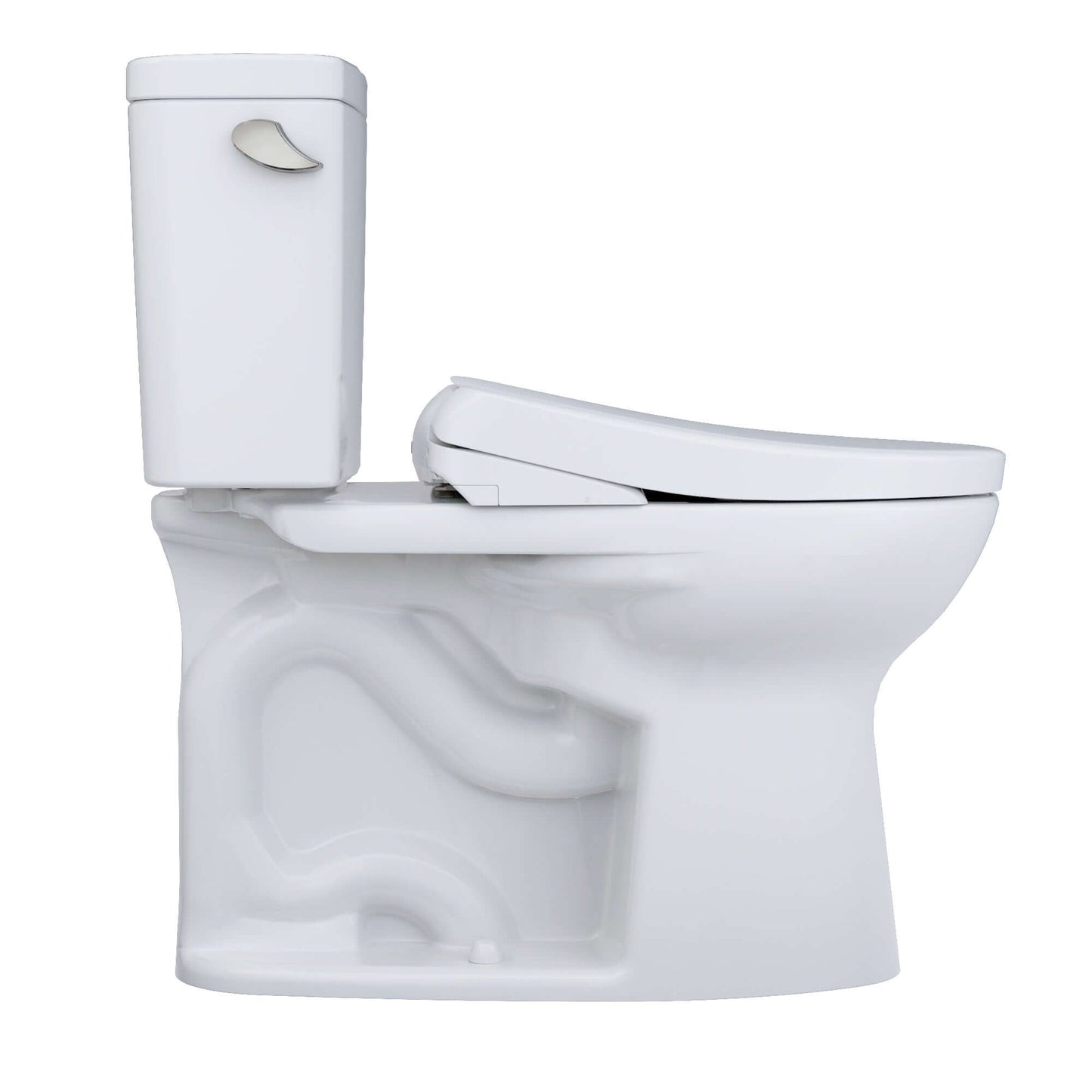 TOTO WASHLET+ Drake Two-Piece Elongated 1.28 GPF Universal Height Toilet with S7A Contemporary Bidet Seat - MW7764736CEFG#01