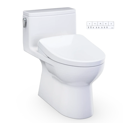 TOTO Redington 1G WASHLET+ S7A One-Piece Elongated 1.0 GPF Universal Height Toilet MW6724736CUFG#01
