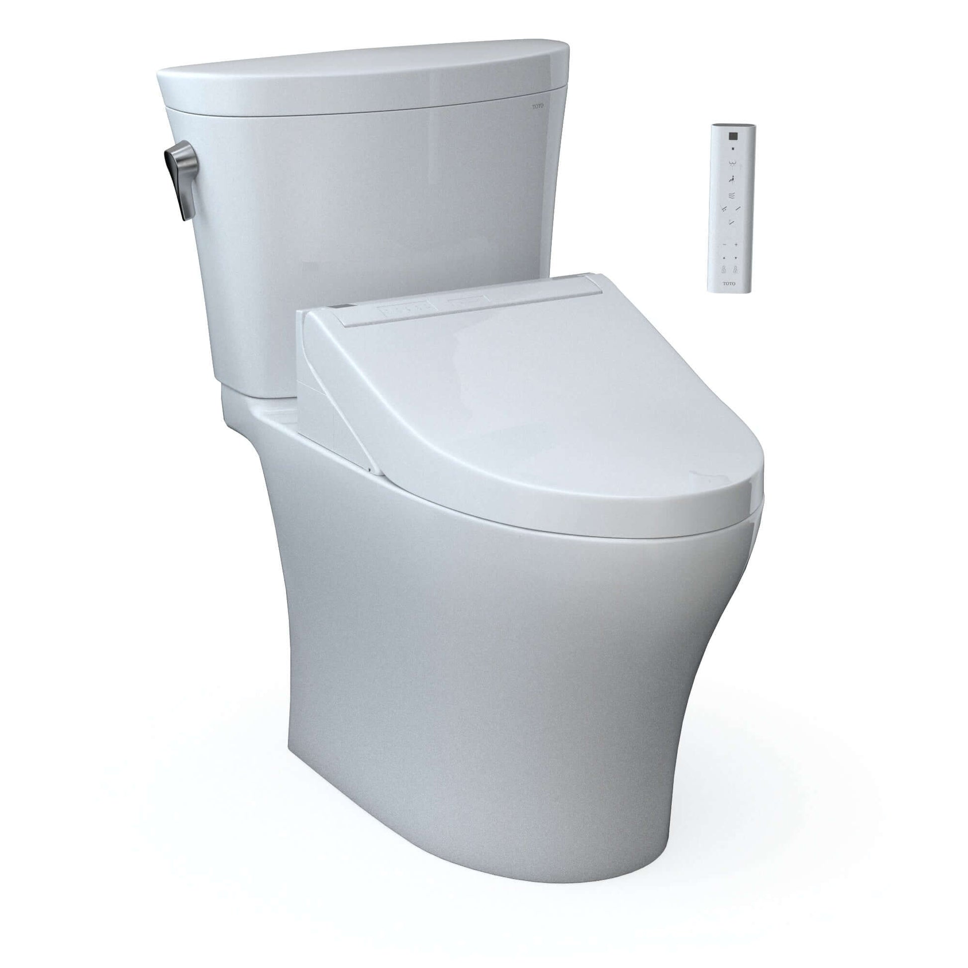 TOTO WASHLET+ Aquia IV ARC Two-Piece Elongated Dual Flush 1.28/0.9 GPF Toilet with C5 Bidet Seat, Cotton White - MW4483084CEMFGN#01