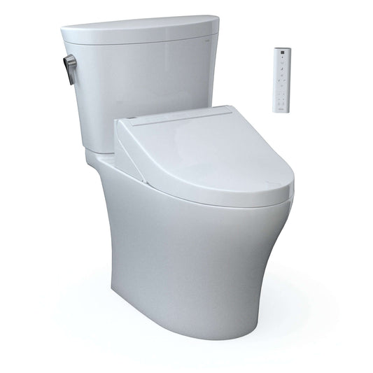 TOTO WASHLET+ Aquia IV ARC Two-Piece Elongated Dual Flush 1.28/0.9 GPF Toilet with C5 Bidet Seat, Cotton White - MW4483084CEMFGN#01