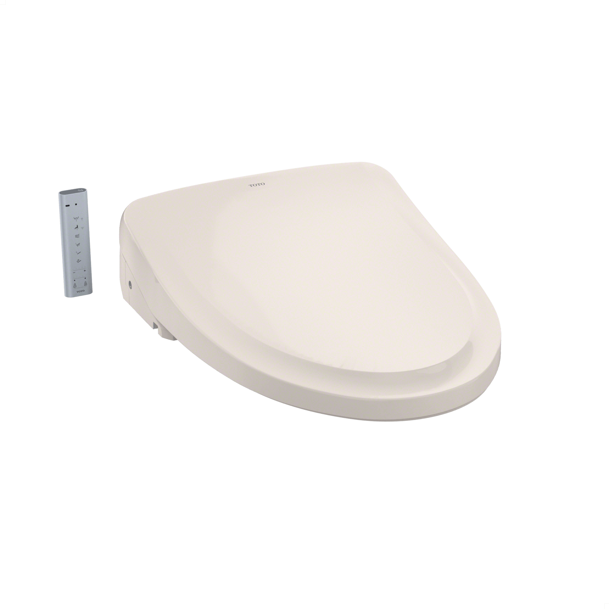 TOTO WASHLET S550e elongated bidet toilet seat with wireless remote, auto open & close contemporary lid.