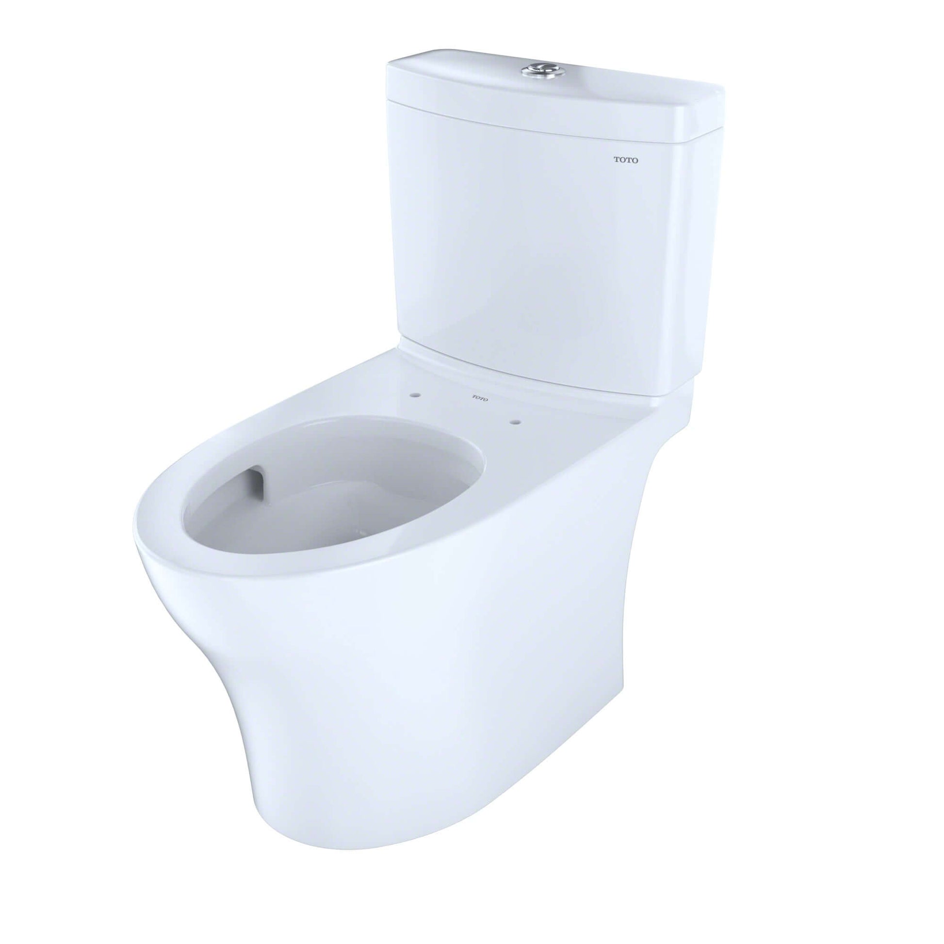 TOTO Aquia IV Two-Piece Elongated Dual Flush 1.28 and 0.9 GPF Toilet with CEFIONTECT, Cotton White - CST446CEMFGN#01