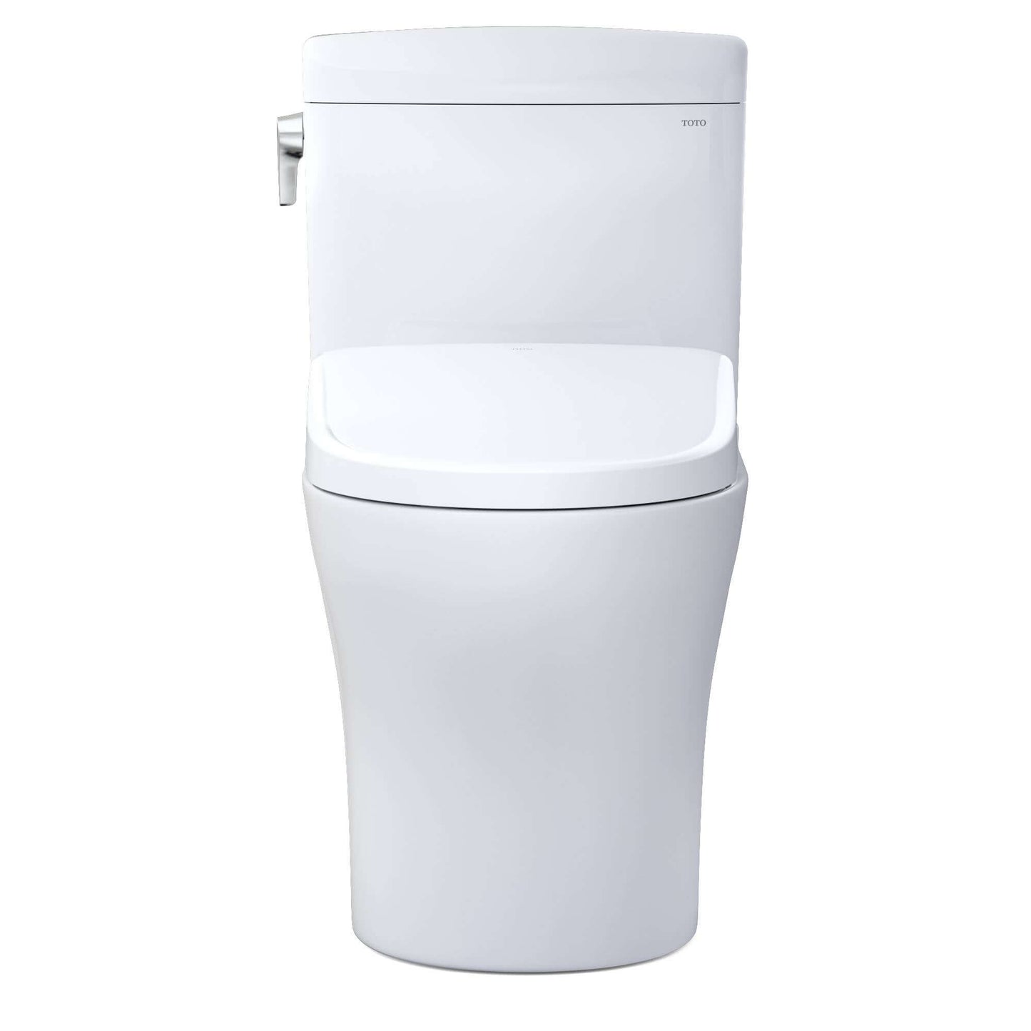 TOTO WASHLET+ Aquia IV Cube Two-Piece Elongated Dual Flush 1.28 and 0.9 GPF Toilet with S7 Contemporary Bidet Seat, Cotton White - MW4364726CEMFGN#01