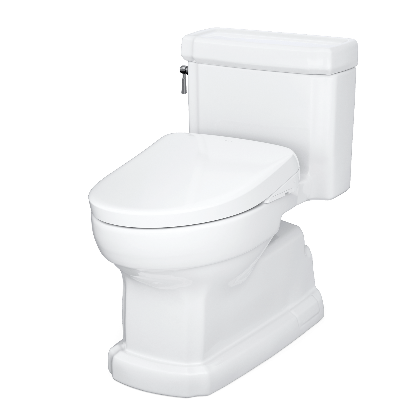 TOTO Eco Guinevere 1.28 GPF One-Piece Universal Height Toilet with S7 Classic Bidet Seat MW9744724CEFG#01