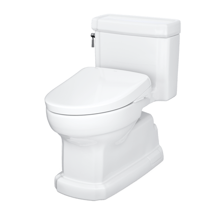 TOTO Eco Guinevere 1.28 GPF One-Piece Universal Height Toilet with S7 Classic Bidet Seat MW9744724CEFG#01