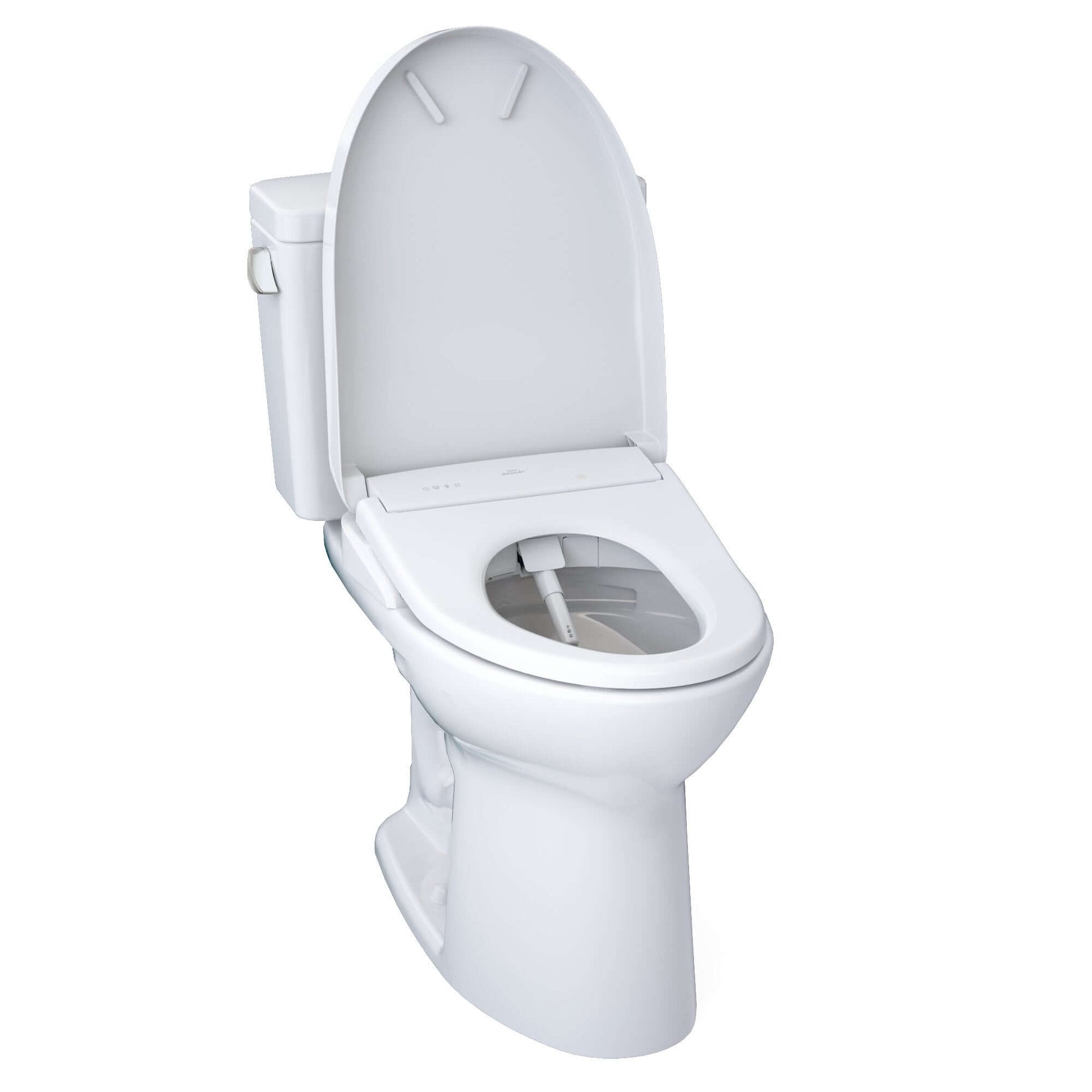 TOTO WASHLET+ Drake Two-Piece Elongated 1.28 GPF Universal Height Toilet with S7A Contemporary Bidet Seat - MW7764736CEFG#01