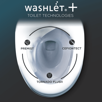 TOTO Eco Guinevere 1.28 GPF One-Piece Universal Height Toilet with C5 Bidet Seat MW9743084CEFG#01