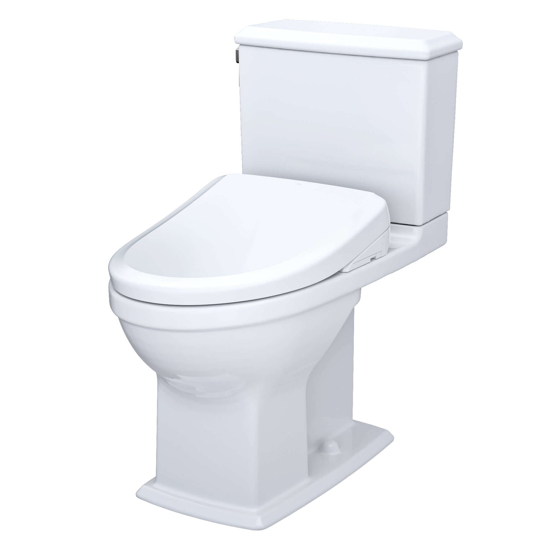 TOTO WASHLET+ Connelly Two-Piece Elongated Dual Flush 1.28 and 0.9 GPF Toilet and Classic WASHLET S7 Classic Bidet Seat, Cotton White - MW4944724CEMFG#01