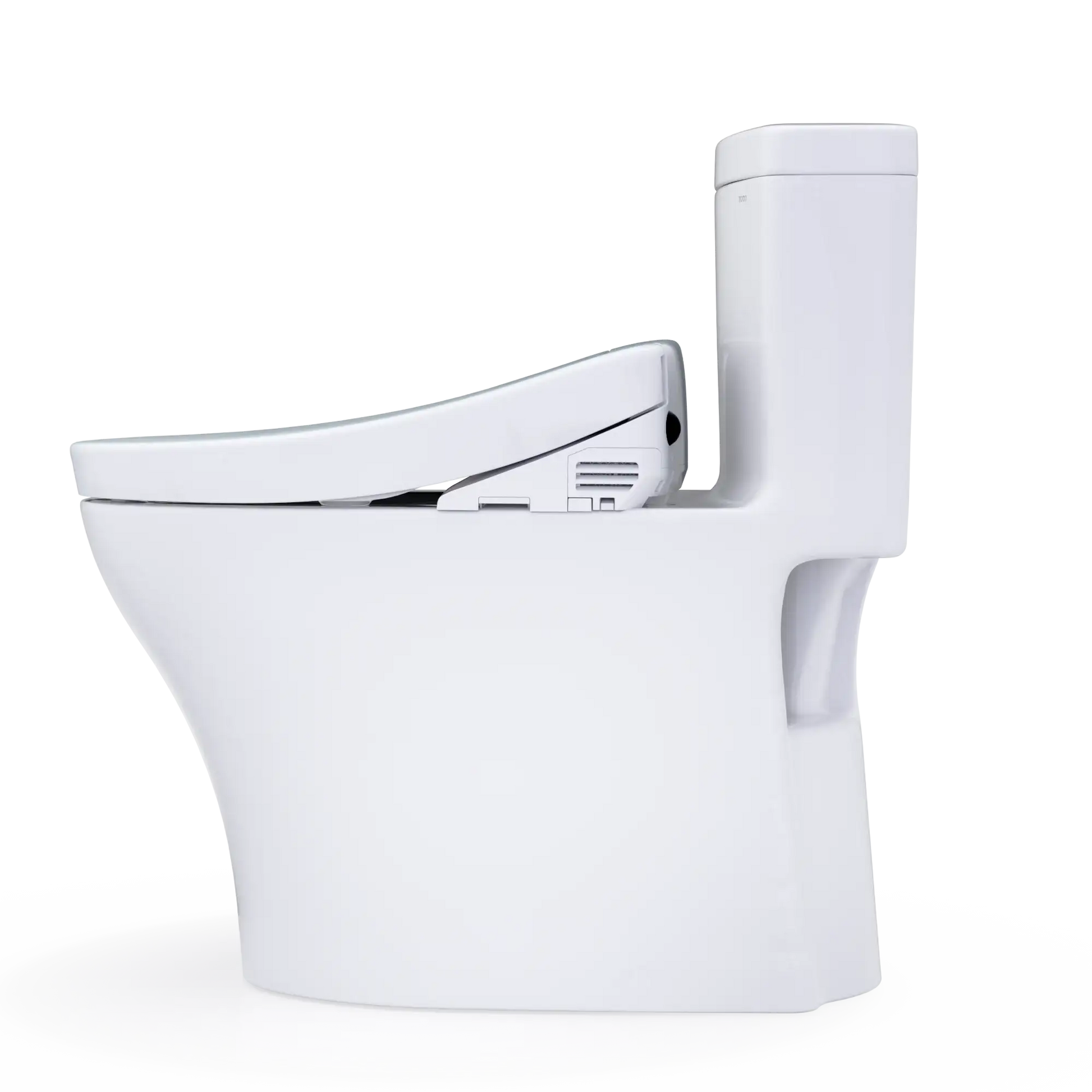 TOTO Aquia IV One-Piece Dual Flush 1.28 and 0.9 GPF Universal Height Toilet and S5 Bidet Seat MW6463446CEMFGN#01