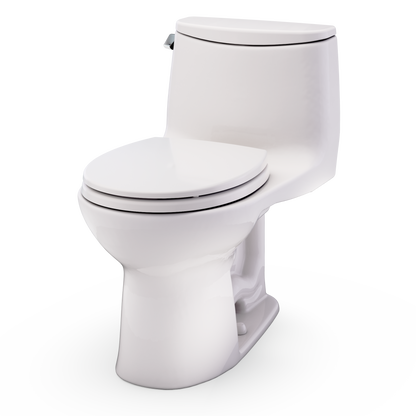 TOTO Ultramax One-Piece Round 1.28 GPF WASHLET+ Ready Universal Height Toilet with CEFIONTECT MS603113CEFG#12