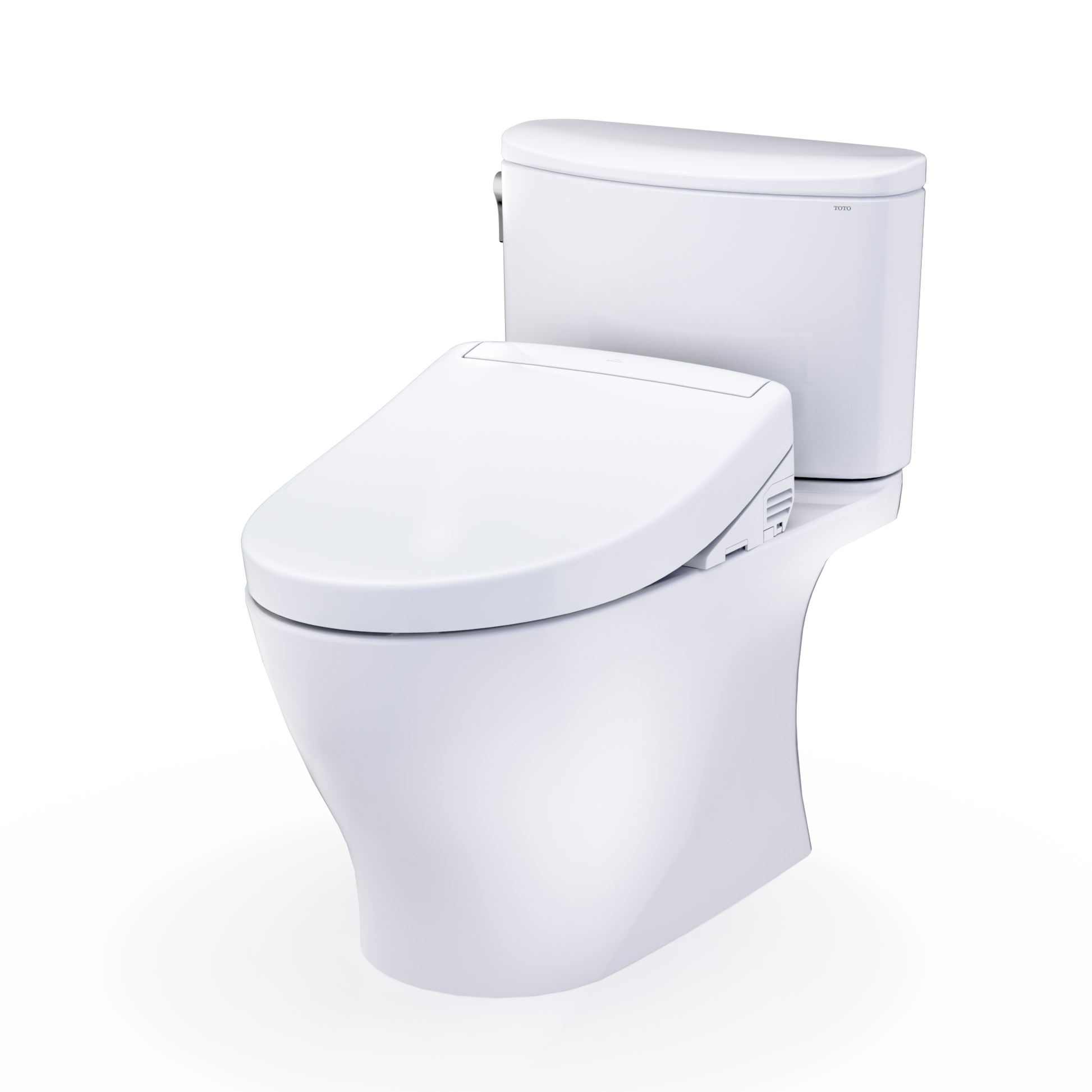 TOTO Nexus WASHLET+ S5 Two-Piece Elongated 1.0 GPF Universal Height Toilet with CEFIONTECT MW4423446CUFG#01