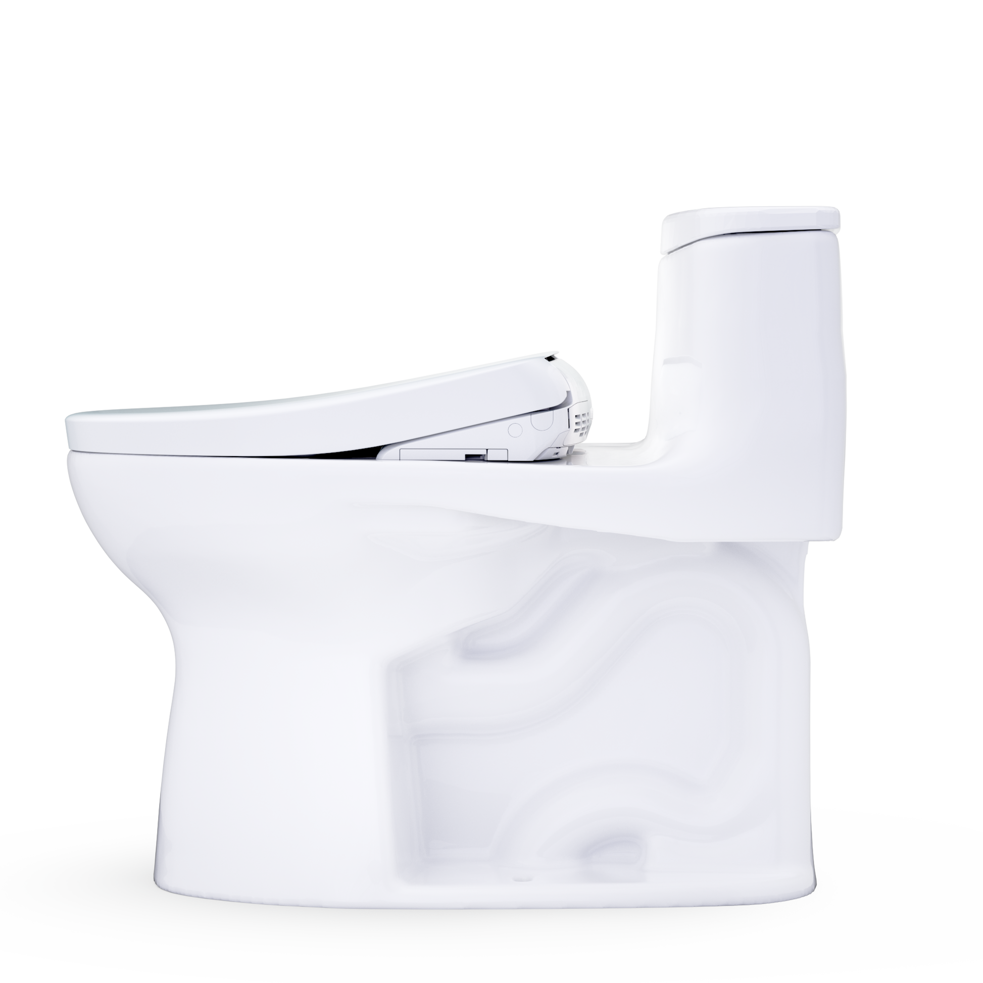 TOTO Ultramax WASHLET+ S7 One-Piece Elongated 1.28 GPF Universal Height Toilet MW6184726CEFG#01