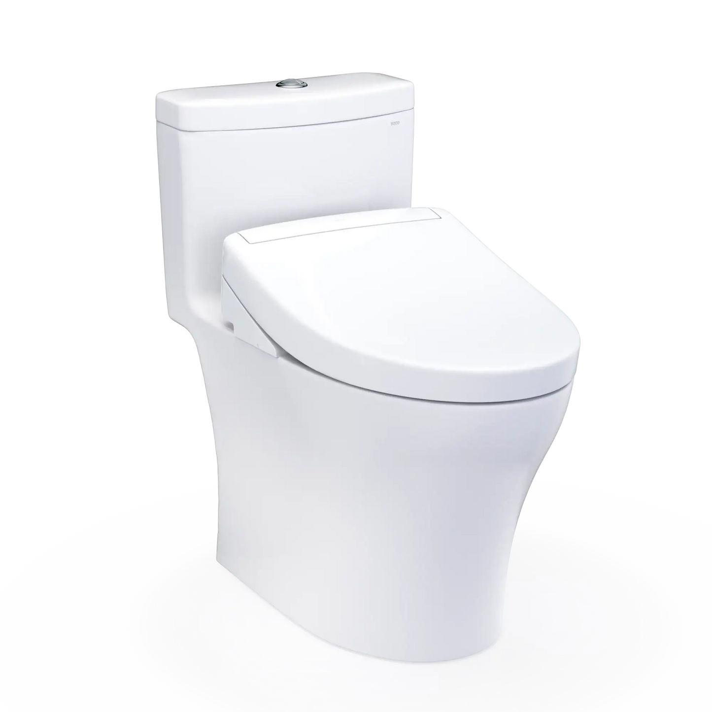 TOTO Aquia IV One-Piece Dual Flush 1.28 and 0.9 GPF Universal Height Toilet and S5 Bidet Seat MW6463446CEMFGN#01